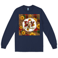 Joy To The World Christmas Cow Long Sleeve Tee | Teevron