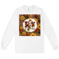 White joy to the world christmas cow Long Sleeve Tee - LillyAllenDesigns