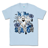 Dusty Blue Tis' The Season Cheer Ghost Classic Tee - BarkalooDesign