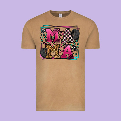 Racing Leopard Frame Mama Mother's Day Vintage Tee Designed By Lillyallendesigns