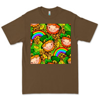 Cacao St. Patrick's dwarf seamless pattern digital paper Premium Tee - BundleAndBundleShop