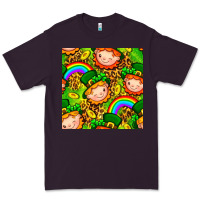 Plum St. Patrick's dwarf seamless pattern digital paper Premium Tee - BundleAndBundleShop