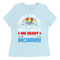 Baby Blue lil autism mom Ladies Tee - CowhideDigitalArt