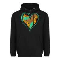 Black Sunflower Heart Heavyweight Hoodie - Jasminsmagicworld
