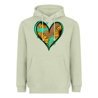 Matcha Sunflower Heart Heavyweight Hoodie - Jasminsmagicworld