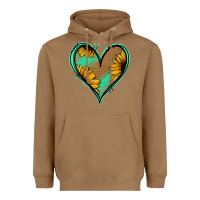 Toasted Coconut Sunflower Heart Heavyweight Hoodie - Jasminsmagicworld