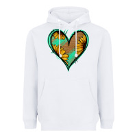White Sunflower Heart Heavyweight Hoodie - Jasminsmagicworld