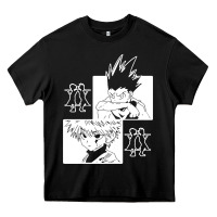 Black hunter gon and killua anime manga Heavy Core Tee - baoMotion