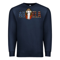 Navy abuela jesus christ Premium Sweatshirt - Jasminsmagicworld