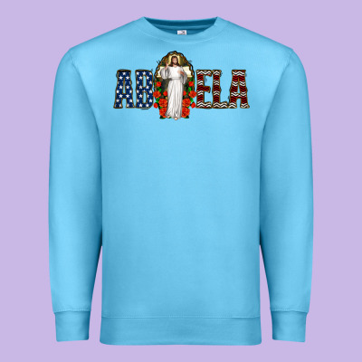 Abuela Jesus Christ Premium Sweatshirt Designed By Jasminsmagicworld
