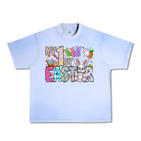 Grape Ice My 1st Easter Urban Heavy Tee - CowhideDigitalArt