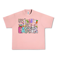 Salmon My 1st Easter Urban Heavy Tee - CowhideDigitalArt