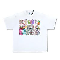 White My 1st Easter Urban Heavy Tee - CowhideDigitalArt