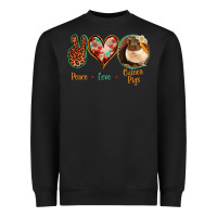 Black Peace Love Guinea Pigs Heavyweight Sweatshirt - Jasminsmagicworld