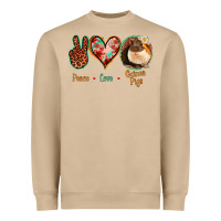 Mushroom Peace Love Guinea Pigs Heavyweight Sweatshirt - Jasminsmagicworld