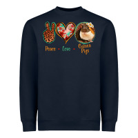 Navy Peace Love Guinea Pigs Heavyweight Sweatshirt - Jasminsmagicworld