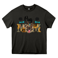 Asphalt western pug mom Heavy Core Tee - RanaPortraitStore