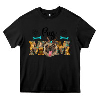 Black western pug mom Heavy Core Tee - RanaPortraitStore
