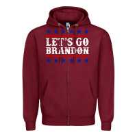 Burgundy Let's Go Brandon Zipper Hoodie - Jasminsmagicworld
