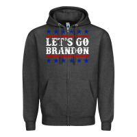 Charcoal Heather Let's Go Brandon Zipper Hoodie - Jasminsmagicworld