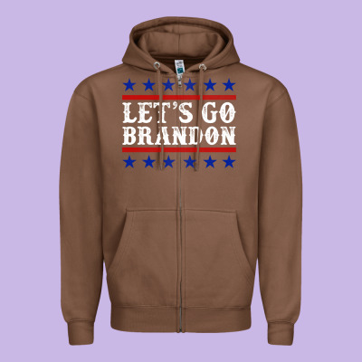 Let's Go Brandon Zipper Hoodie Designed By Jasminsmagicworld