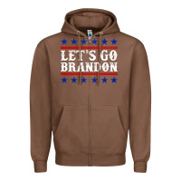 Chestnut Let's Go Brandon Zipper Hoodie - Jasminsmagicworld