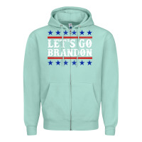 Seafoam Let's Go Brandon Zipper Hoodie - Jasminsmagicworld
