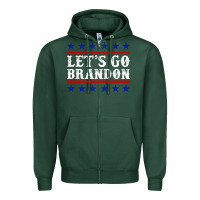 Sports Green Let's Go Brandon Zipper Hoodie - Jasminsmagicworld