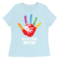 Baby Blue LIL Autism Mom Ladies Tee - CowhideDigitalArt