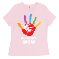 Bubblegum Pink LIL Autism Mom Ladies Tee - CowhideDigitalArt