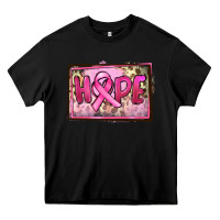 Black Hope Breast Cancer Heavy Core Tee - FaDigitalArtStudio