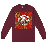 Burgundy christmas cow Long Sleeve Tee - LillyAllenDesigns