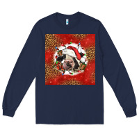 Navy christmas cow Long Sleeve Tee - LillyAllenDesigns