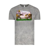 Mom With White Chester Pig And Baby Pig Vintage Tee | Teevron