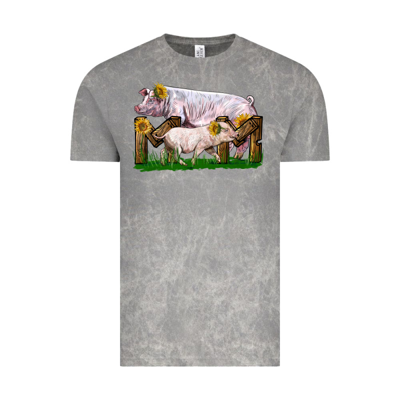 Mom With White Chester Pig And Baby Pig Vintage Tee by LillyAllenDesigns | Teevron
