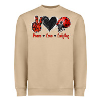 Mushroom Peace Love Ladybug Heavyweight Sweatshirt - Jasminsmagicworld