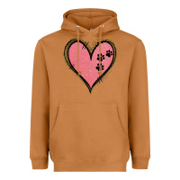 Meerkat Pink Glitter Heart Heavyweight Hoodie - Jasminsmagicworld