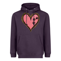 Plum Pink Glitter Heart Heavyweight Hoodie - Jasminsmagicworld