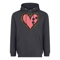 Smoke Pink Glitter Heart Heavyweight Hoodie - Jasminsmagicworld