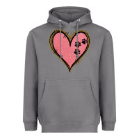 Storm Pink Glitter Heart Heavyweight Hoodie - Jasminsmagicworld