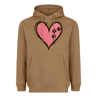 Toasted Coconut Pink Glitter Heart Heavyweight Hoodie - Jasminsmagicworld