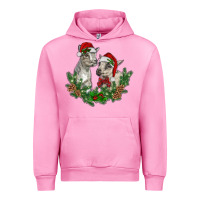Fuchsia Pink christmas baby goats Urban Hoodie - RanaPortraitStore