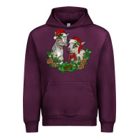Mauve Wine christmas baby goats Urban Hoodie - RanaPortraitStore