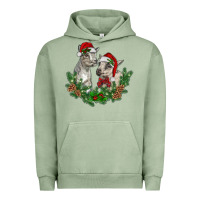 Pigment Oil Green christmas baby goats Urban Hoodie - RanaPortraitStore