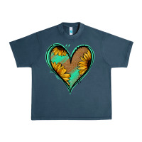 Midnight Navy Sunflower Heart Urban Heavy Tee - Jasminsmagicworld