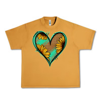 Peanut Butter Sunflower Heart Urban Heavy Tee - Jasminsmagicworld