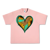 Salmon Sunflower Heart Urban Heavy Tee - Jasminsmagicworld