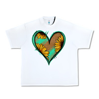 White Sunflower Heart Urban Heavy Tee - Jasminsmagicworld