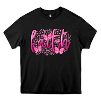Black Faith Breast Cancer Heavy Core Tee - FaDigitalArtStudio