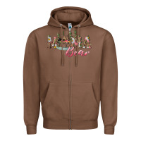 Chestnut Mama bear with daisy Zipper Hoodie - RanaPortraitStore